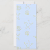 ブルーサマーシーシェルとスタービーチ結婚式メニュー (裏面)