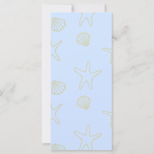 ブルーサマーシーシェルとスタービーチ結婚式メニュー (裏面)