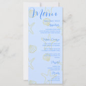 ブルーサマーシーシェルとスタービーチ結婚式メニュー (正面)