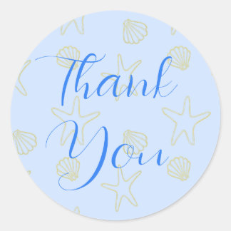 ブルーサマーシーシェルアンドスタービーチ結婚式 ラウンドシール