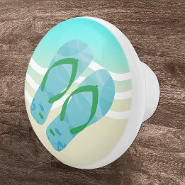 ブルーサマービーチウェーブビーチサンダルドアノブ セラミックノブ