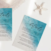 ブルーサマービーチ結婚式詳細エンクロージャカード エンクロージャーカード