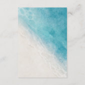 ブルーサマービーチ結婚式詳細エンクロージャカード エンクロージャーカード (裏面)