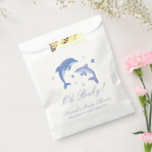 ブルーサマーモダンドルフィンスターズ赤ちゃんシャワー フェイバーバッグ (封をした状態)