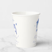 ブルーサマーモダンドルフィンスターズ赤ちゃんシャワー 紙コップ (左)