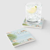 ブルーサマーリーフ ストーンコースター (横)