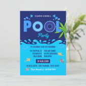 ブルーサマー王室のプール誕生日パーティー 招待状 (スタンド正面)
