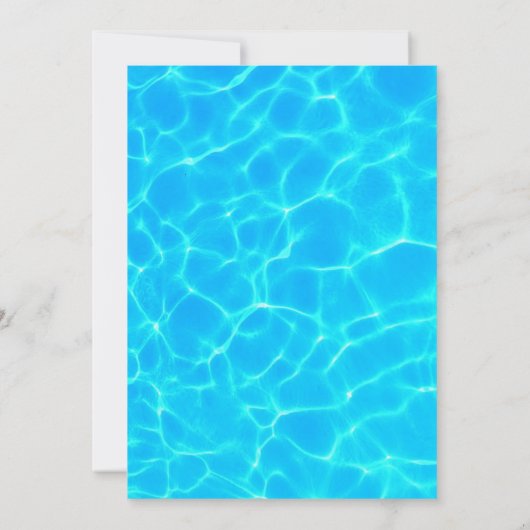 ブルーサマー王室のプール誕生日パーティー 招待状 (裏面)