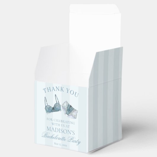 ブルーサムシング ランジェリー ブライズメイド パーティー デザート フェイバーボックス (オープン)