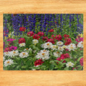 ブルーサルビアと《植物》百日草ガーデンフローラ カッティングボード