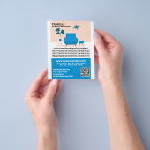 ブルーサロン – 家具店の販売 チラシ (手)