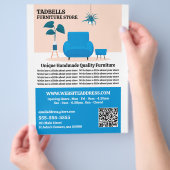 ブルーサロン – 家具店の販売 チラシ (手)