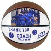 ブルーサンキューコーチサインチームフォトバスケットボール バスケットボール (正面)