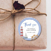 ブルーサンキュー航海のベイビーシャワー ラウンドシール