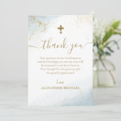 ブルーサンキュー金ゴールドクロスボーイ確認 サンキューカード (スタンド正面)