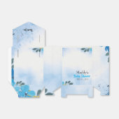 ブルーサンキュー魅力的ベイビーシャワー フェイバーボックス (折り畳みなし)
