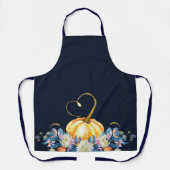 ブルーサンクスギビングカボチャフローラ エプロン (正面)