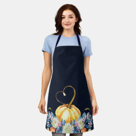 ブルーサンクスギビングカボチャフローラ エプロン
