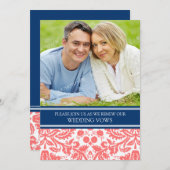 ブルーサンゴフォト結婚の誓い更新招待状 招待状 (正面/裏面)