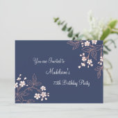 ブルーサンゴフローラ75thバースデーパーティ招待状 招待状 (スタンド正面)