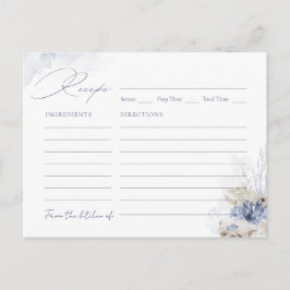 ブルーサンゴ&シーシェルビーチをテーマにしたレシピカード ポストカード