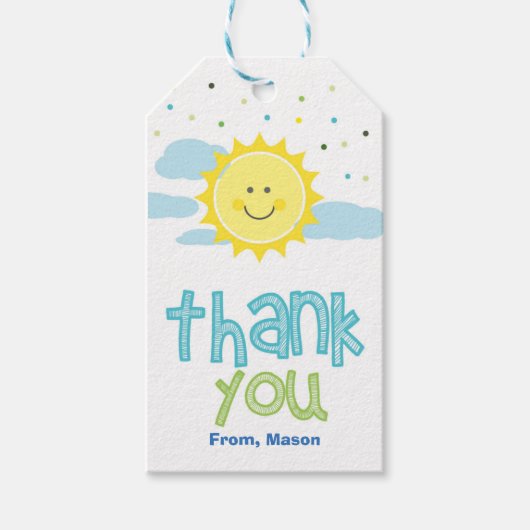 ブルーサンシャインギフトラベル ギフトタグ (正面)