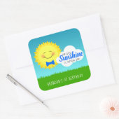 ブルーサンシャインバースデーパーティー スクエアシール (封筒)