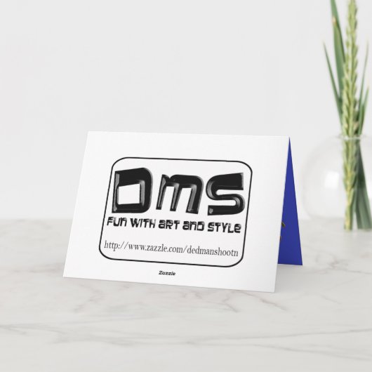 ブルーサンセットシルエット記念日カード カード (裏面)