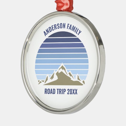 ブルーサンセットマウンカスタムテン懇親会トリップ メタルオーナメント (左)