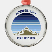 ブルーサンセットマウンカスタムテン懇親会トリップ メタルオーナメント (正面)