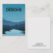 ブルーサンセットマウンテントラベルイヤリングディスプレイカード 名刺 (正面/裏面)