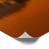 ブルーサンセット湖 |スロベニアの自然美しい ポスター (角)