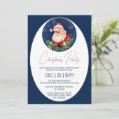 ブルーサンタクエレガントリモダンスマスパーティー 招待状 (スタンド正面)