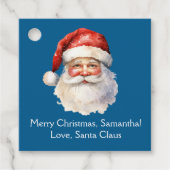 ブルーサンタクロースカスタムキッズクリスマスパーティー フェイバータグ (正面)