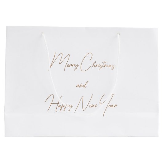 ブルーサンタスカンジナビアヴィンテージクリスマス ラージペーパーバッグ (裏面)