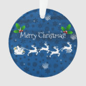 ブルーサンタズスレイアンドトナカイオーナメント オーナメント (正面)
