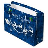 ブルーサンタズスレイアンドトナカイ抱き枕 ラージペーパーバッグ (裏面アングル)