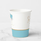 ブルーサンタハットクリスマスサンタベビーベビーシャワー 紙コップ (左)