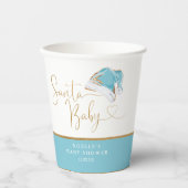 ブルーサンタハットクリスマスサンタベビーベビーシャワー 紙コップ (正面)