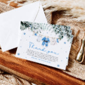 ブルーサンタベイビー クリスマスベイビーシャワー 感謝 招待状