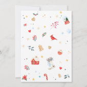 ブルーサンタベビーベビーシャワー 招待状 (裏面)