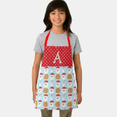 ブルーサンタミルクとクッキーのエプロン、小さなエプロン エプロン (インサイチュ)