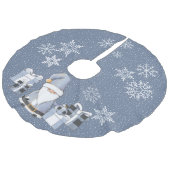 ブルーサンタ格言ウィズギフト フェイクリネンツリースカート (アングル)