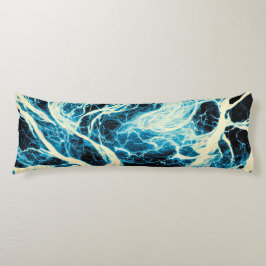 ブルーサンダーストーム稲妻パターン ボディピロー