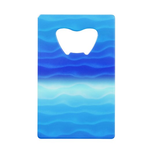 ブルーサンドデュネス抽象芸術 クレジットカード栓抜き (正面)