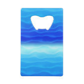 ブルーサンドデュネス抽象芸術 クレジットカード栓抜き (裏面)