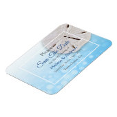 ブルーサンドドルウェディング日付磁石を保存 マグネット (左側)