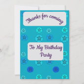 ブルーサンドドルサンキューカード 招待状 (正面)