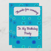 ブルーサンドドルサンキューカード 招待状 (正面/裏面)