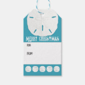 ブルーサンドドルビーチクリスマス ギフトタグ (正面)